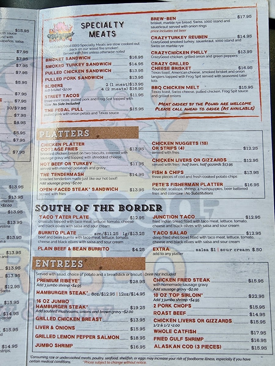 Junction Cafe Photo Menu 2