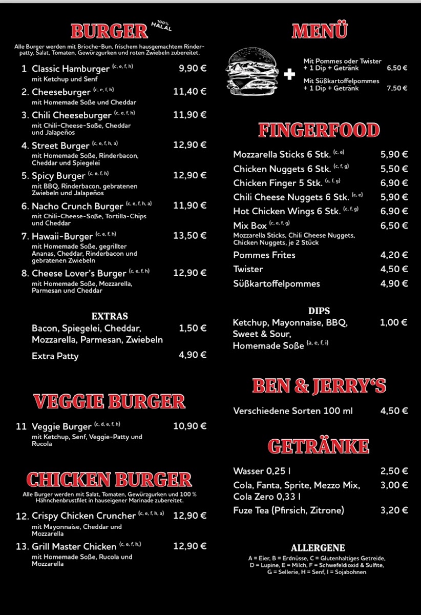Street Burger Kamen Photo Menu 2