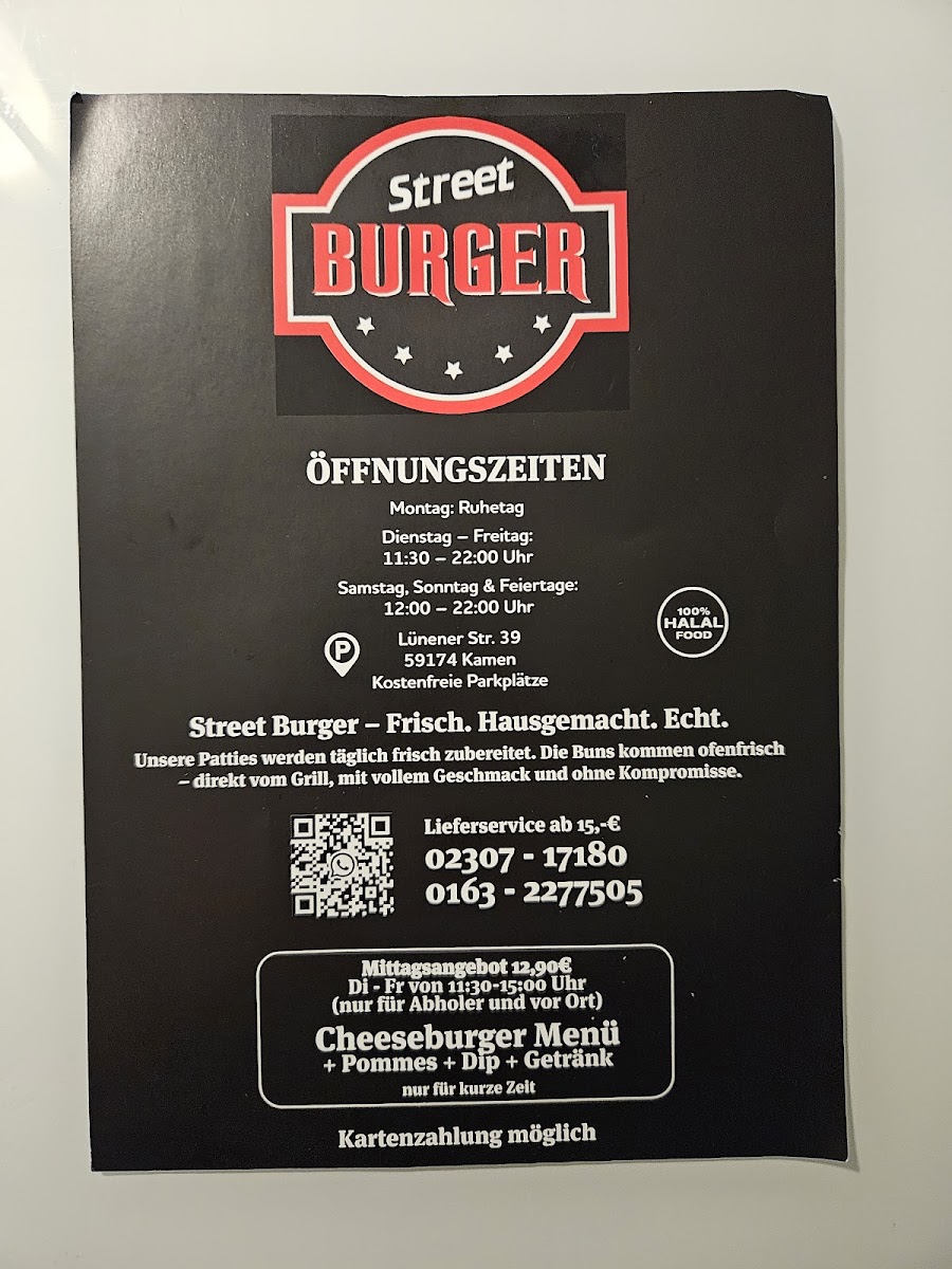 Street Burger Kamen Photo Menu 5