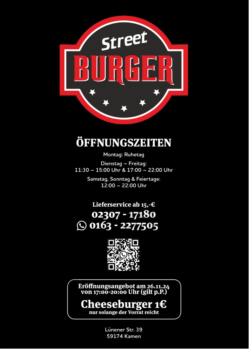 Street Burger Kamen Photo Menu 9