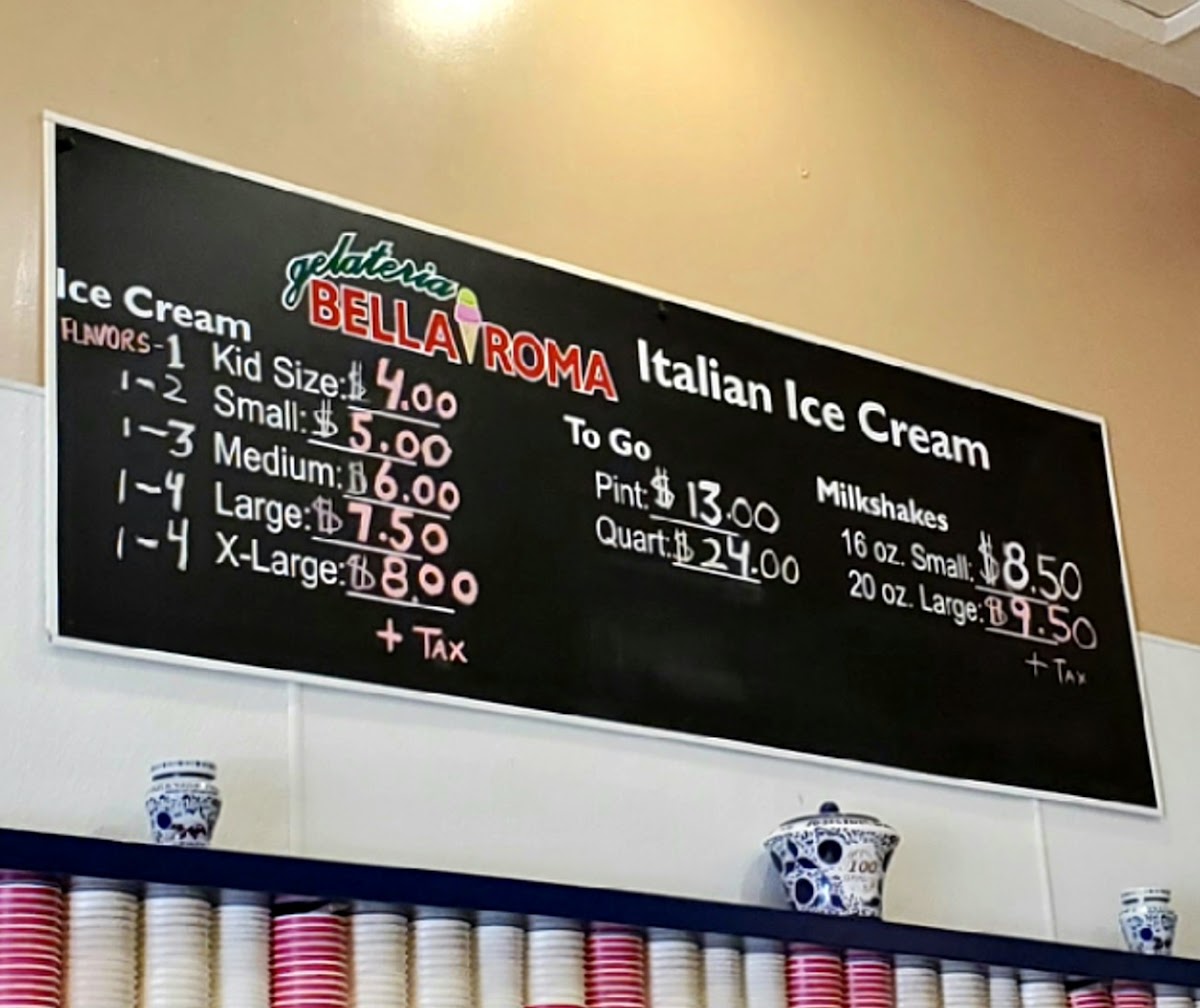 Gelateria Bella Roma Photo Menu 1