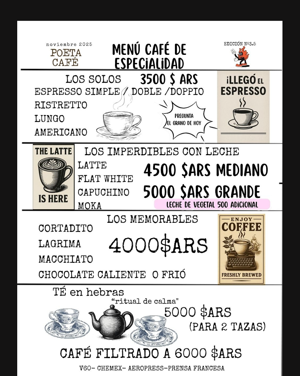 Poeta Café Photo Menu 2