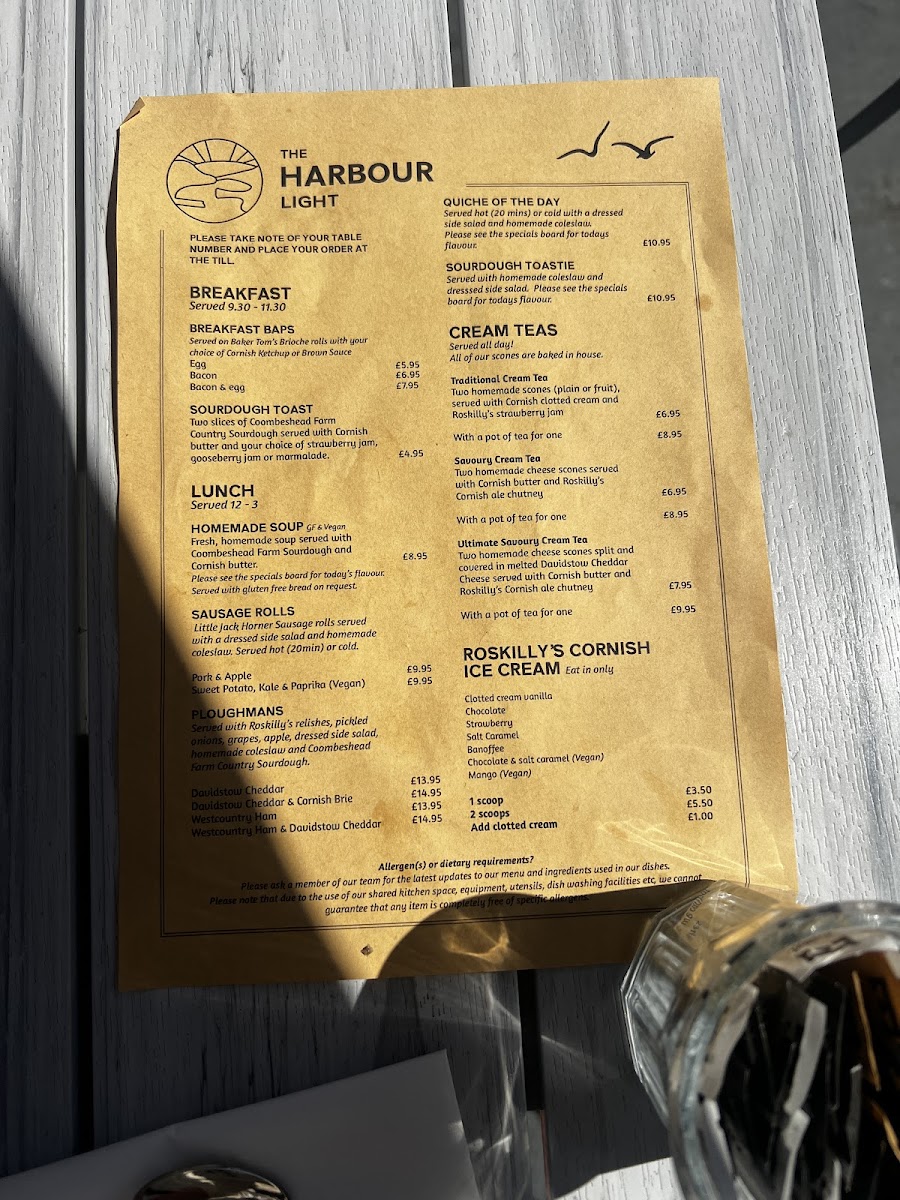 The Harbour Light Cafe Photo Menu 2