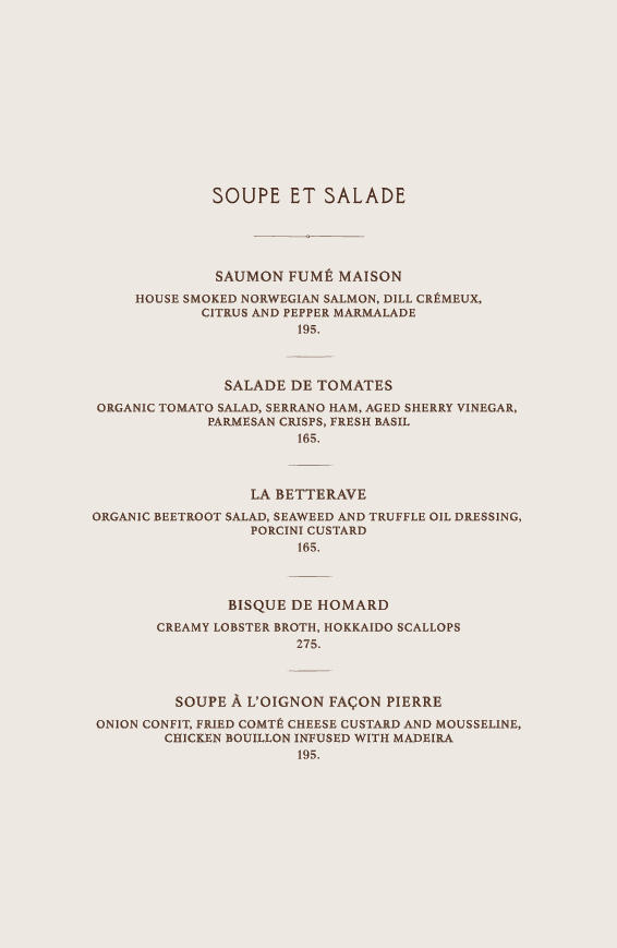 PIERRE Photo Menu 6