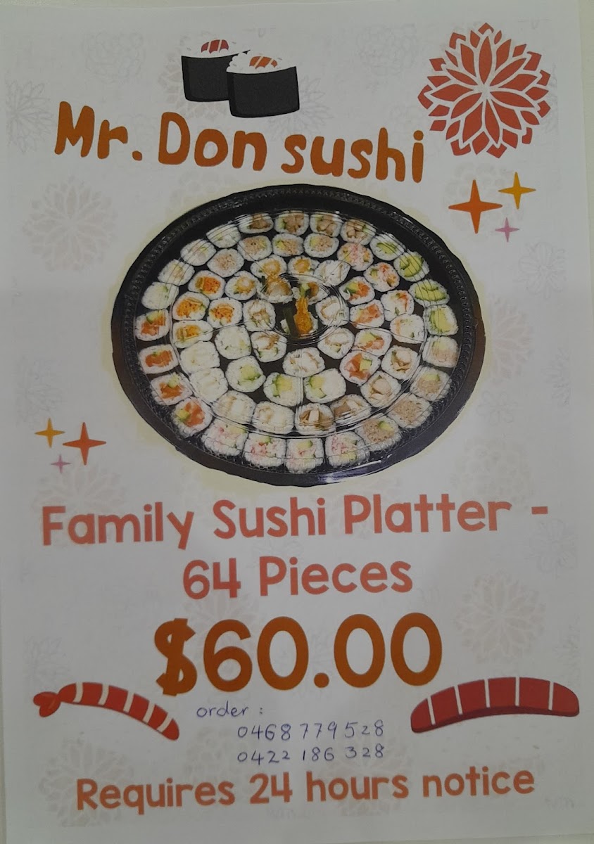 Mr Don Sushi Photo Menu 1