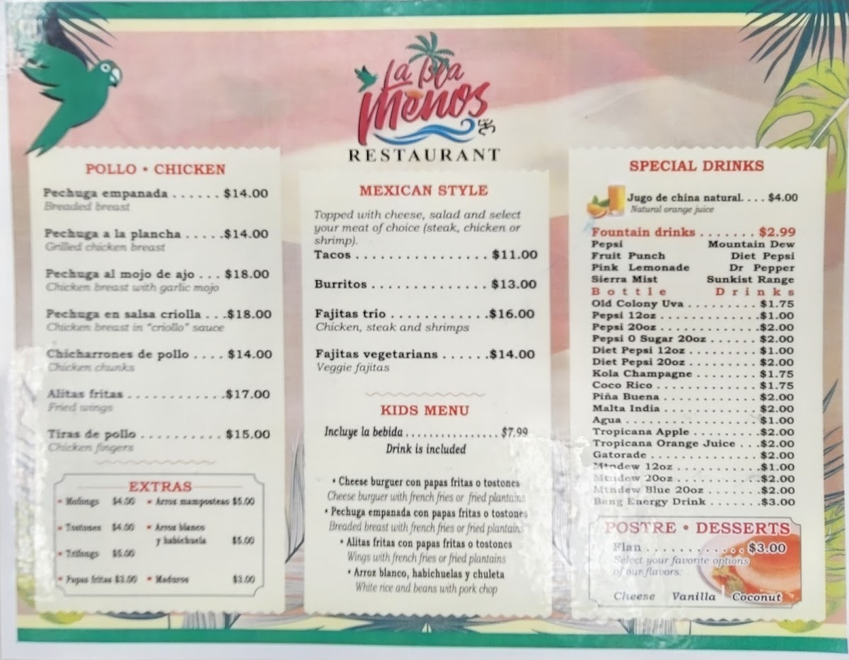 La Isla Menos Restaurant Photo Menu 6