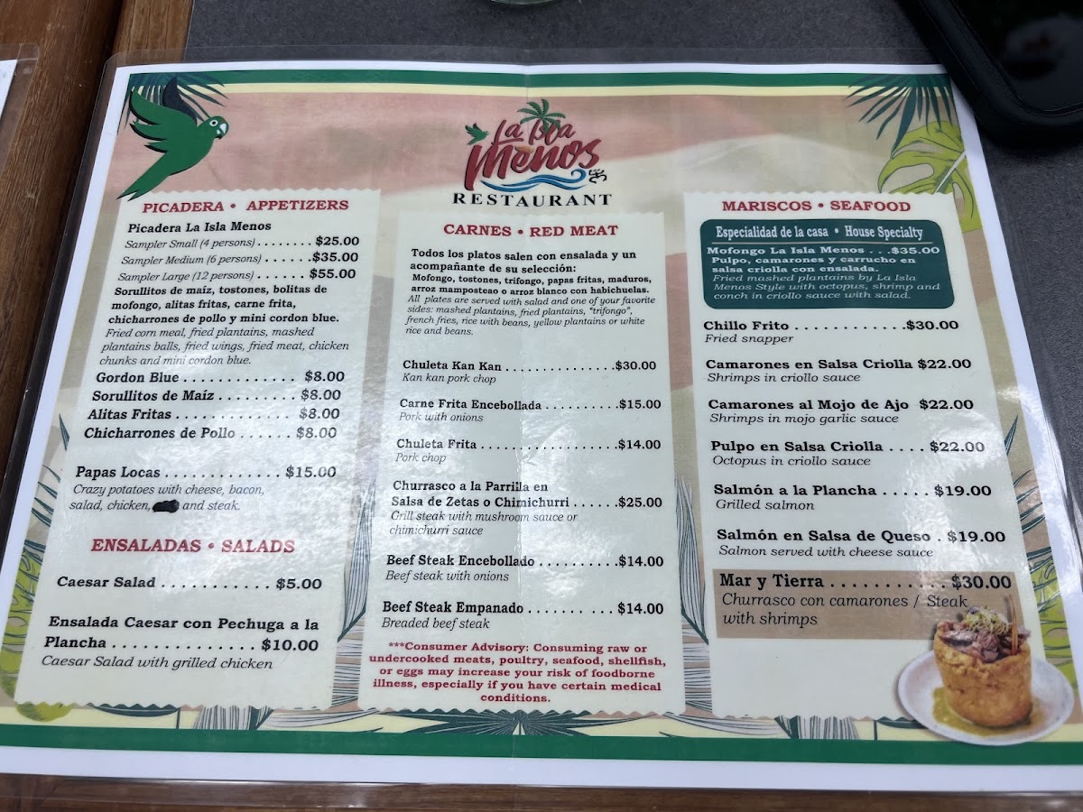 La Isla Menos Restaurant Photo Menu 7