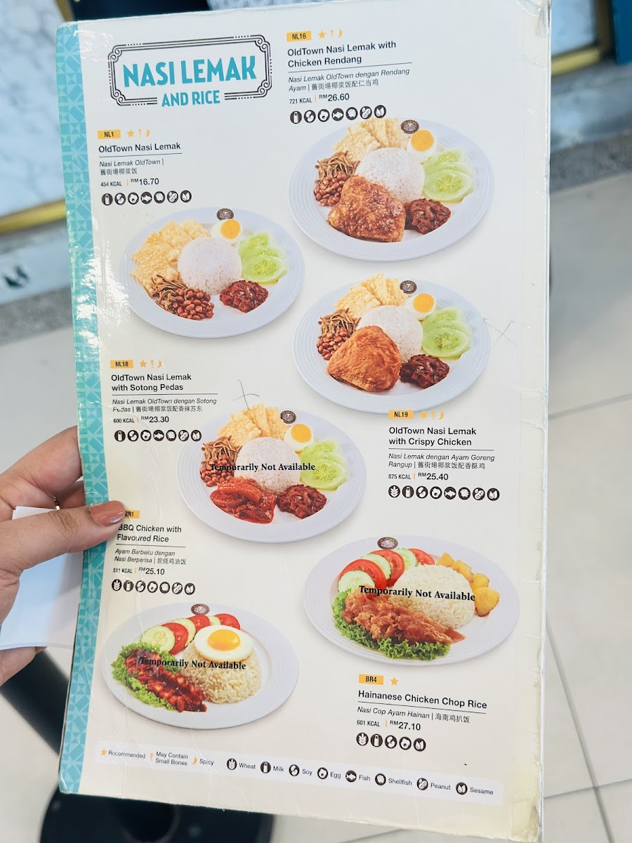 OLDTOWN White Coffee Express @ Penang International Airport (DOM) Photo Menu 2