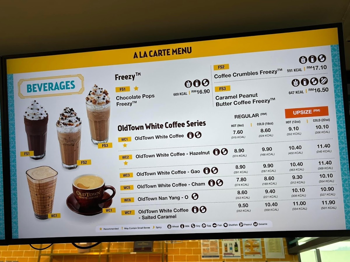 OLDTOWN White Coffee Express @ Penang International Airport (DOM) Photo Menu 4