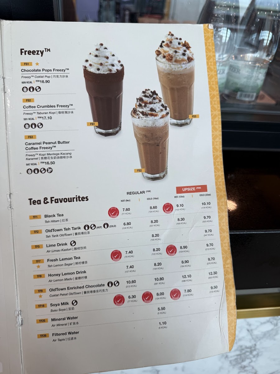 OLDTOWN White Coffee Express @ Penang International Airport (DOM) Photo Menu 6