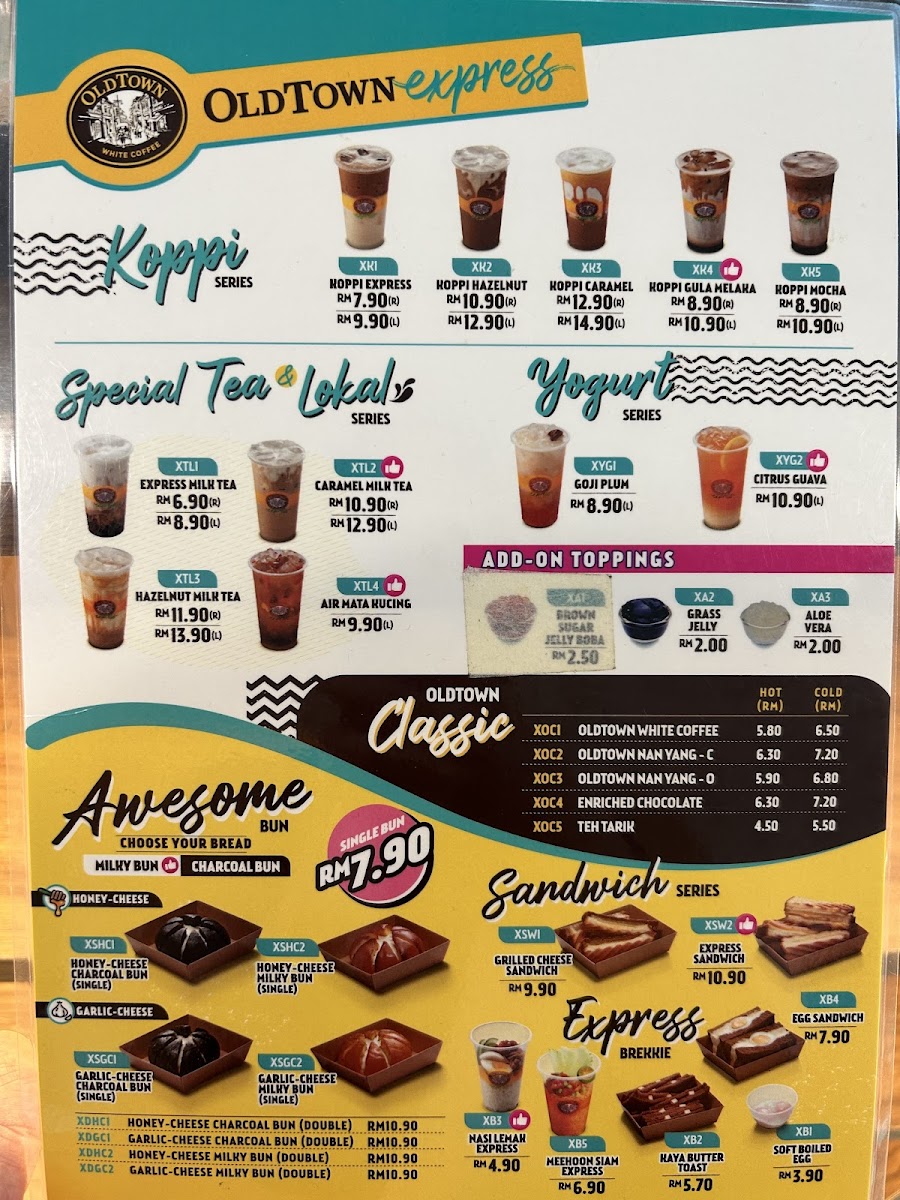 OLDTOWN White Coffee Express @ Penang International Airport (DOM) Photo Menu 8