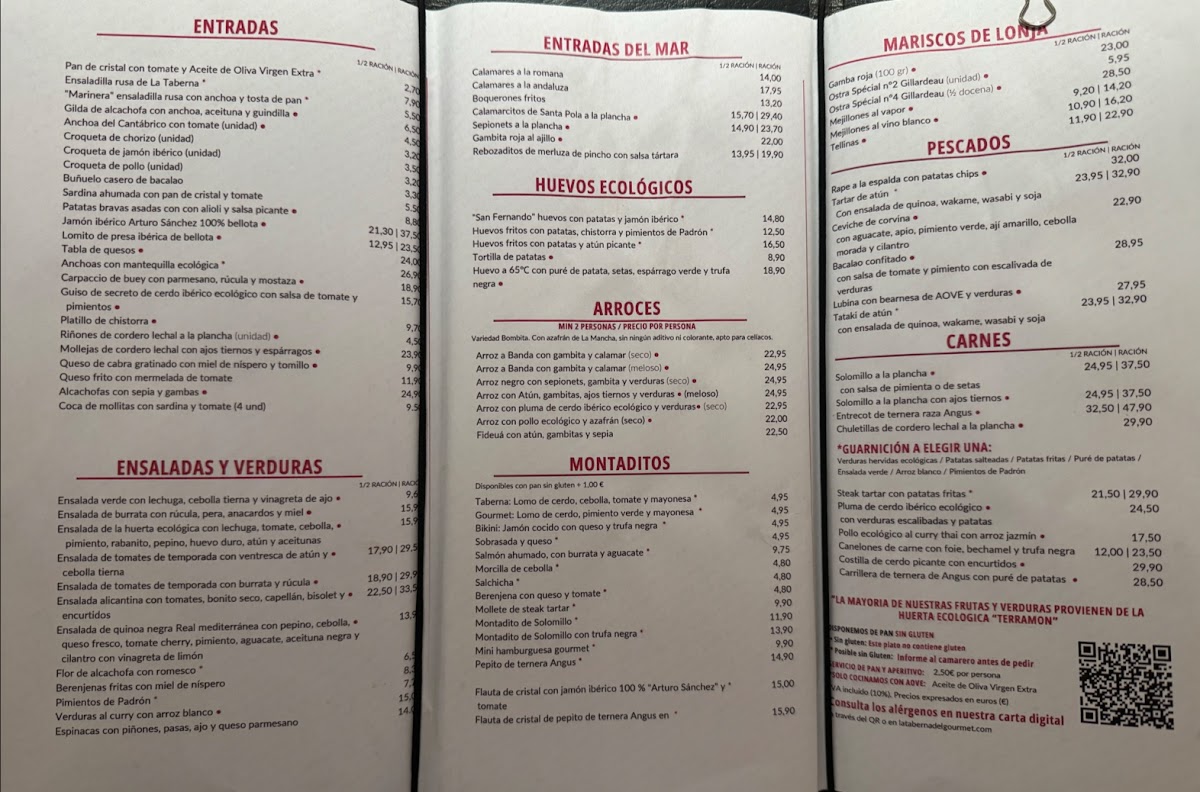 La Taberna del Gourmet Photo Menu 2