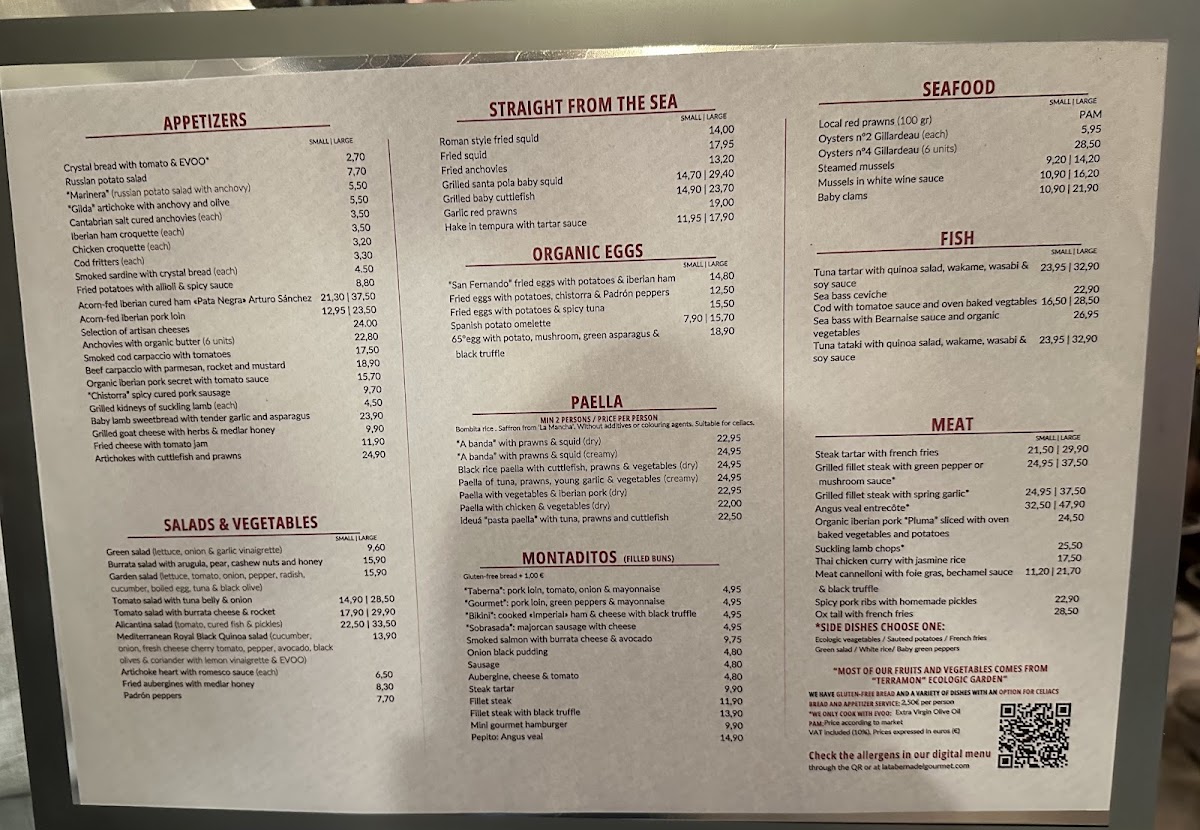 La Taberna del Gourmet Photo Menu 4