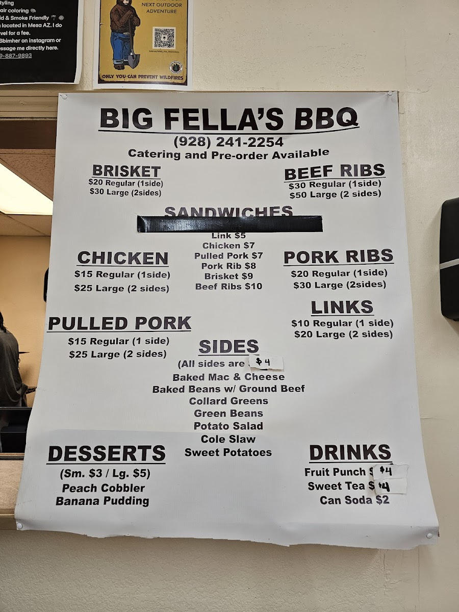 Big Fella’s BBQ lounge Photo Menu 3