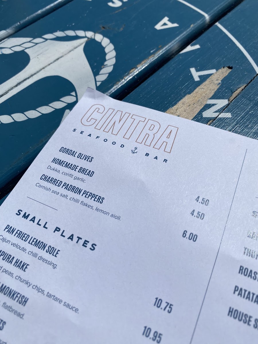 Cintra Seafood Bar Photo Menu 5