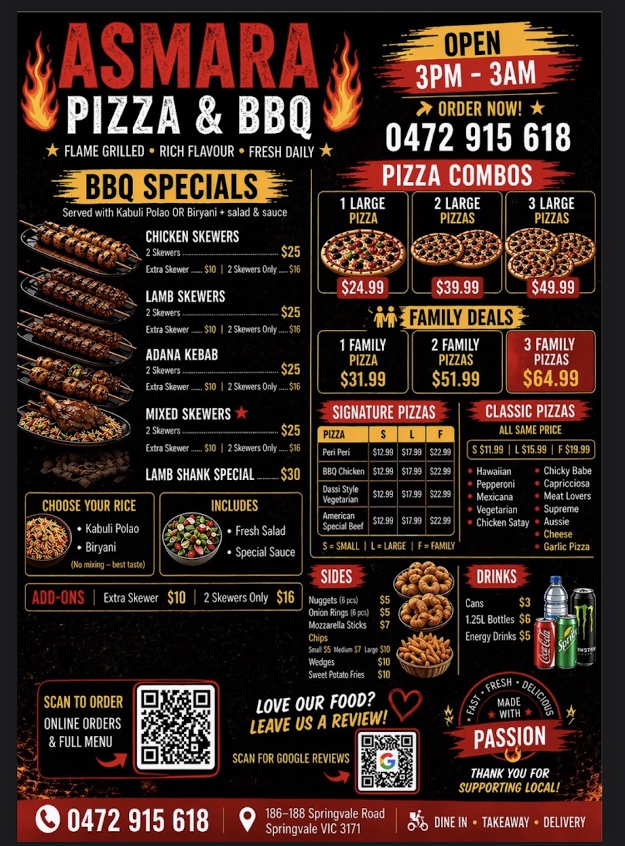 Asmara Food Paradise Photo Menu 1