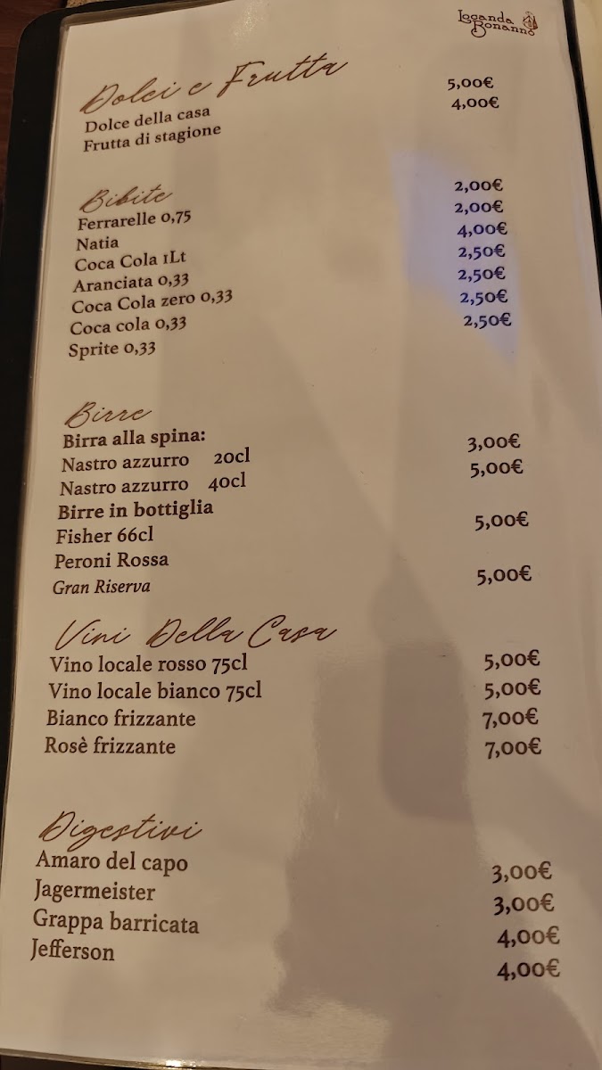 Locanda Bonanno Photo Menu 2