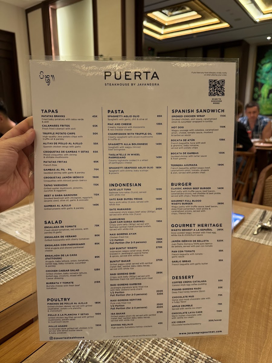 Puerta Steakhouse by Javanegra Photo Menu 2