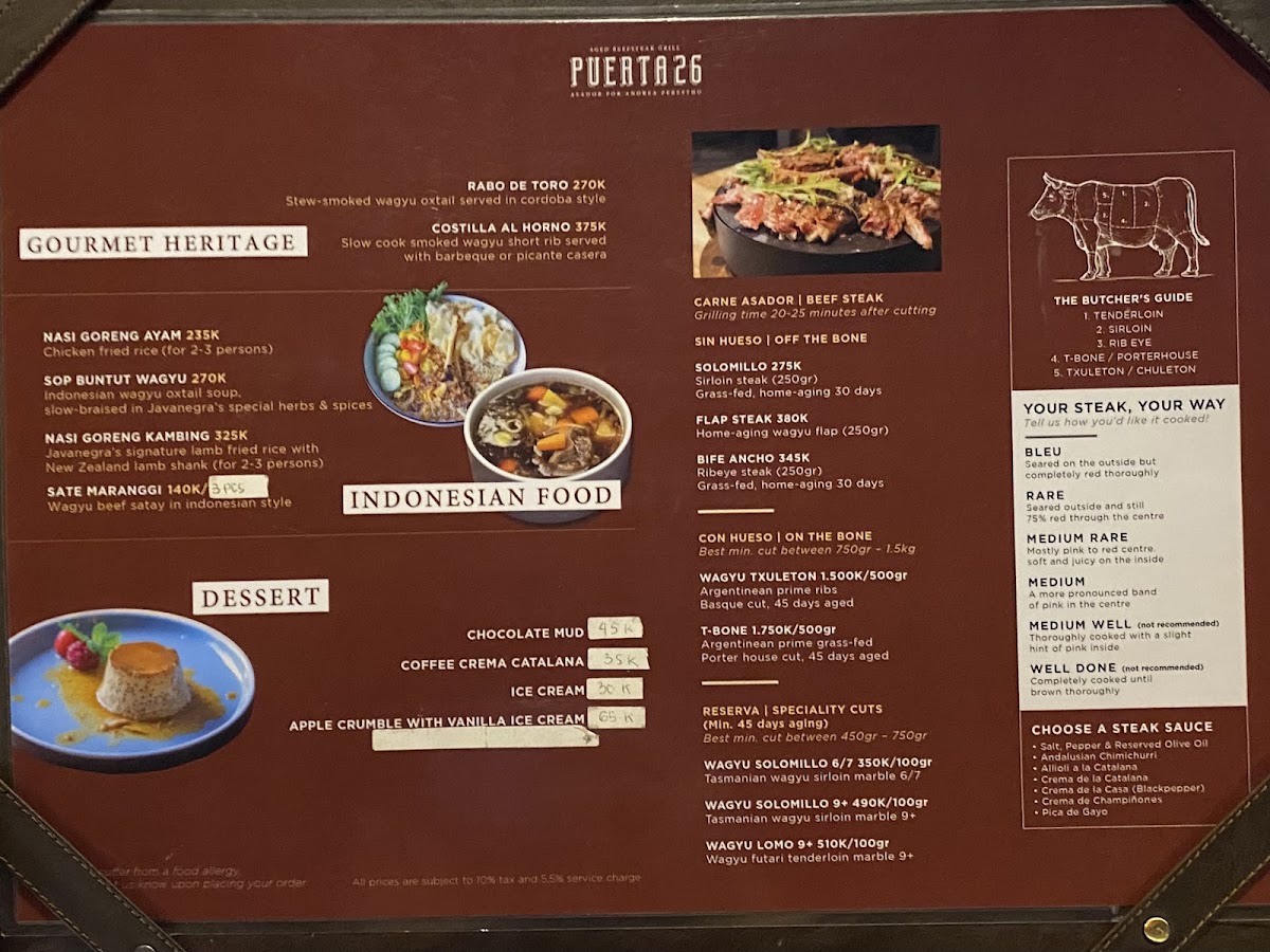 Puerta Steakhouse by Javanegra Photo Menu 4