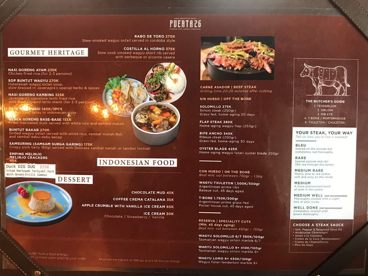 Puerta Steakhouse by Javanegra Photo Menu 5