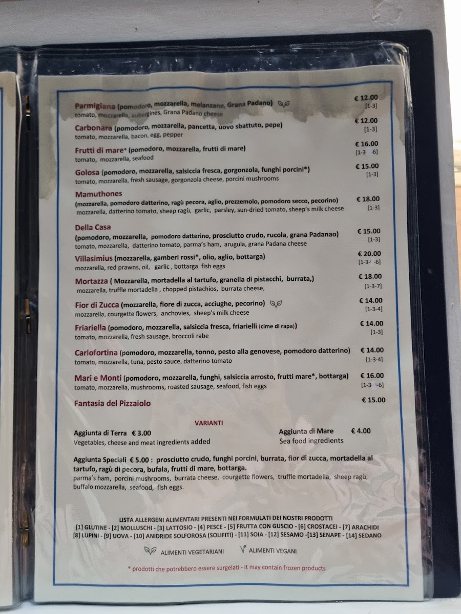 DELIA RISTORANTE PIZZERIA VILLASIMIUS Photo Menu 10