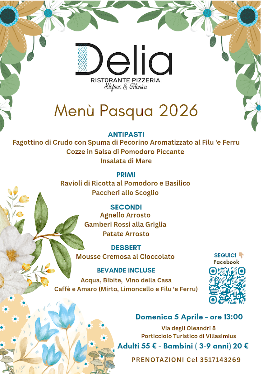 DELIA RISTORANTE PIZZERIA VILLASIMIUS Photo Menu 2