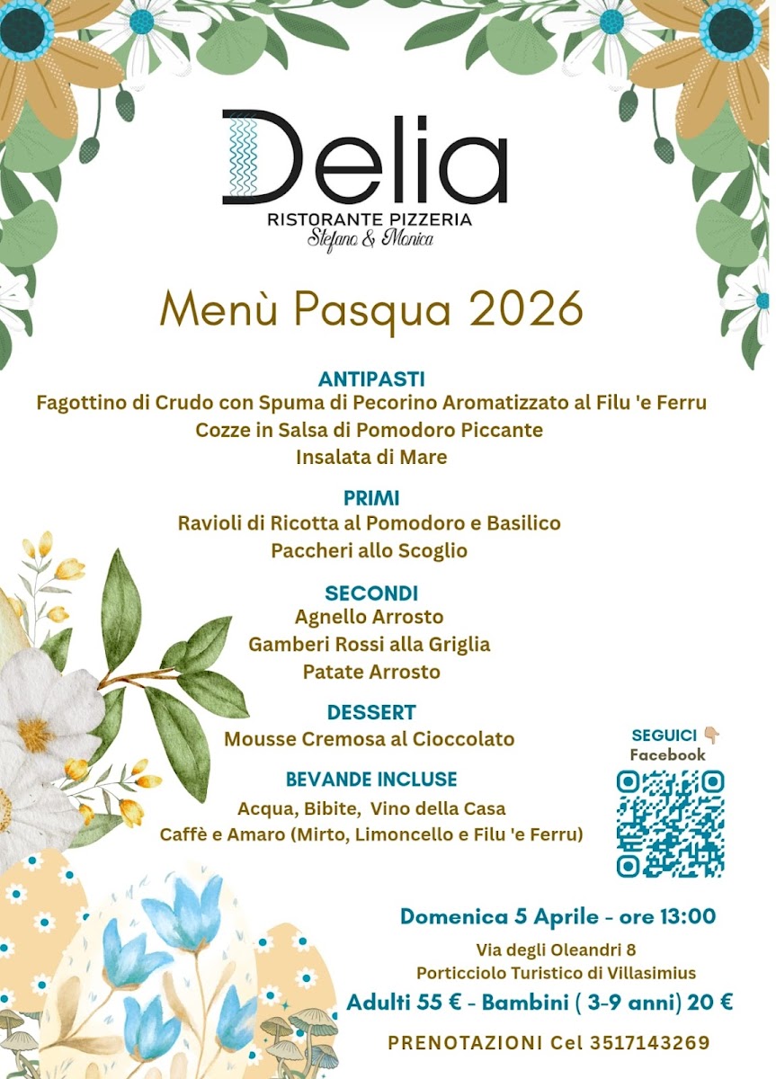 DELIA RISTORANTE PIZZERIA VILLASIMIUS Photo Menu 5
