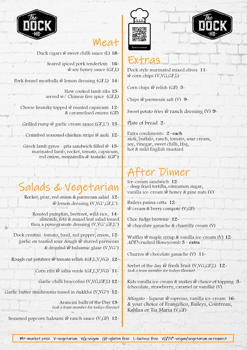 The Dock Hervey Bay - Tapas Bar & Restaurant Photo Menu 1