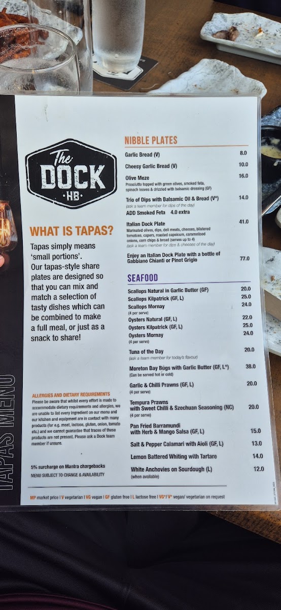 The Dock Hervey Bay - Tapas Bar & Restaurant Photo Menu 8