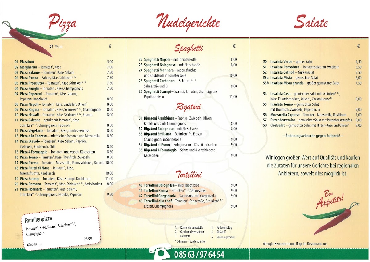 Hofmark Pizza Abholservice Photo Menu 2