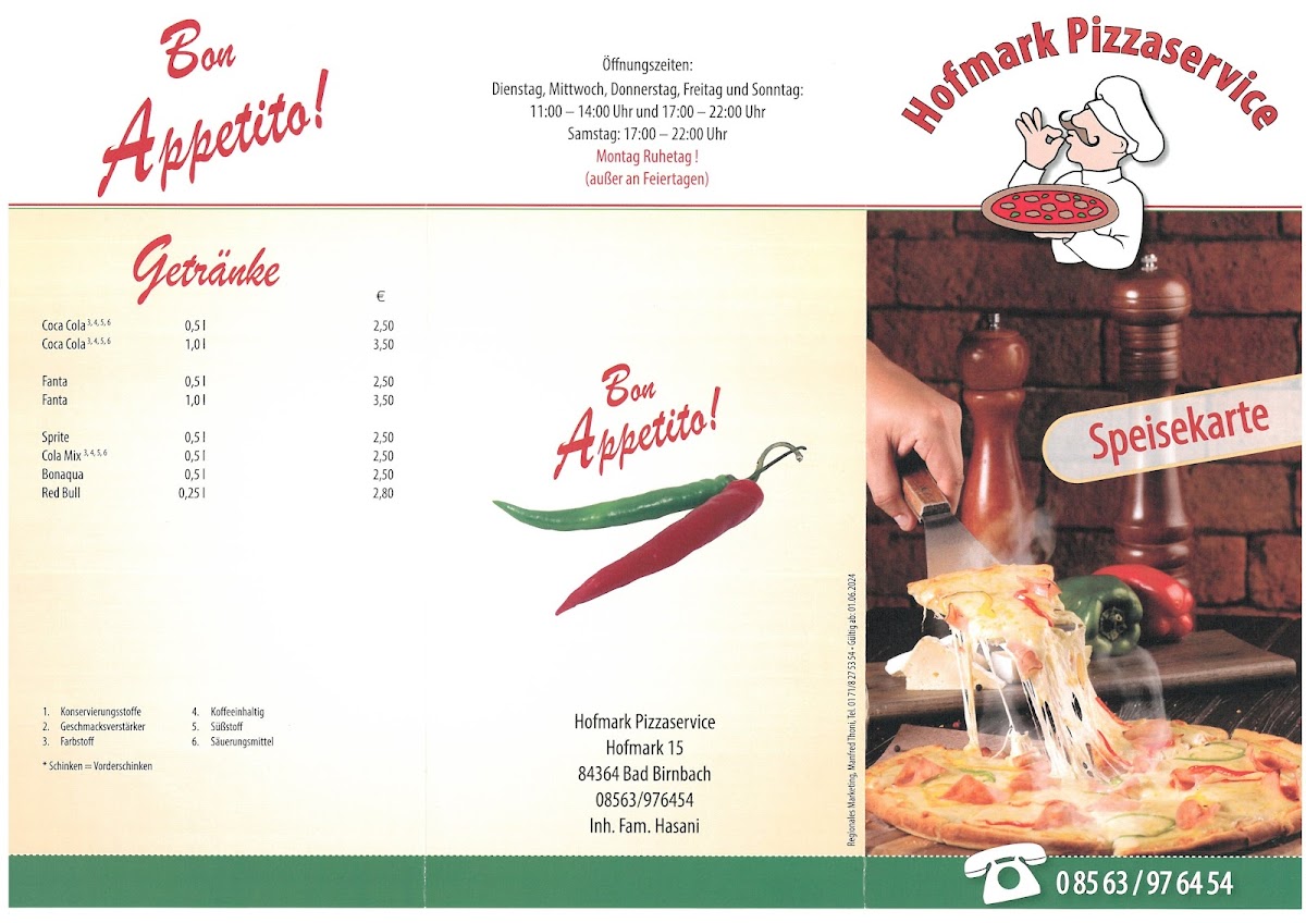 Hofmark Pizza Abholservice Photo Menu 4