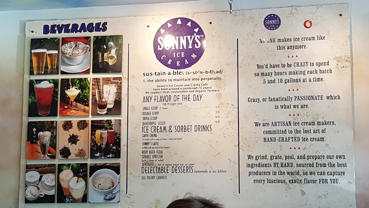 Sonny's Ice Cream Cafe Photo Menu 6
