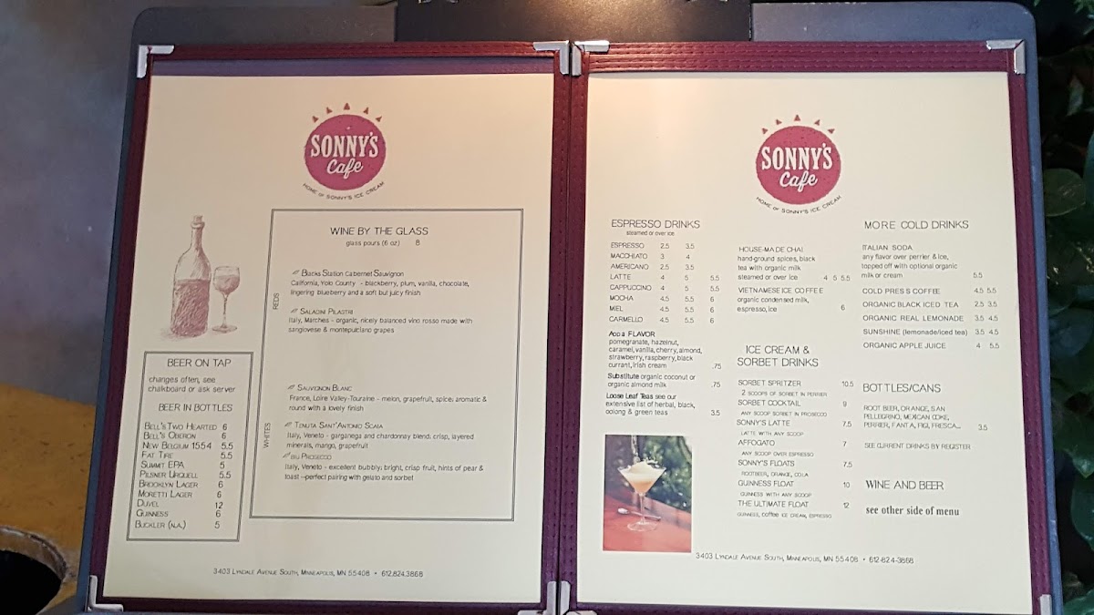 Sonny's Ice Cream Cafe Photo Menu 7