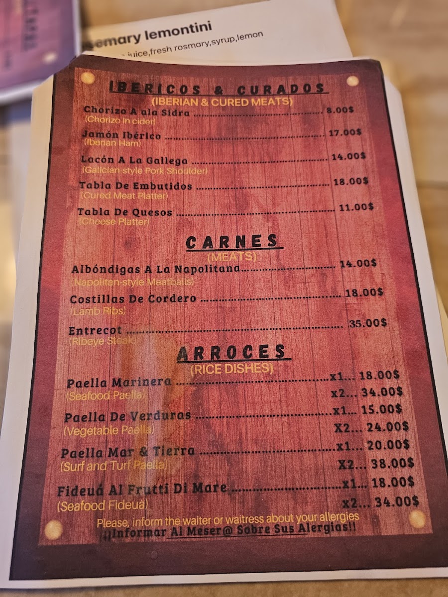Olee restaurant Photo Menu 2