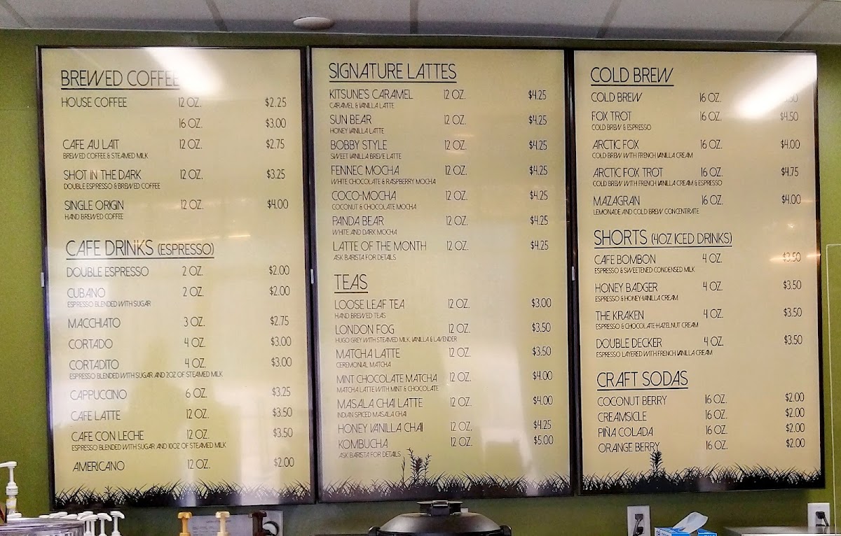 Paper Fox Coffee Photo Menu 10