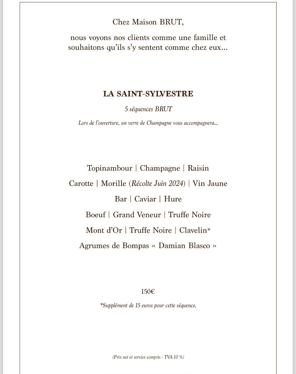 Restaurant Maison Brut Photo Menu 1