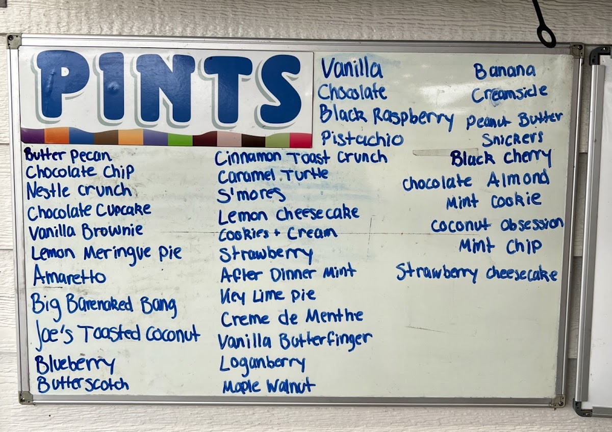Hibbard's Custard Photo Menu 1