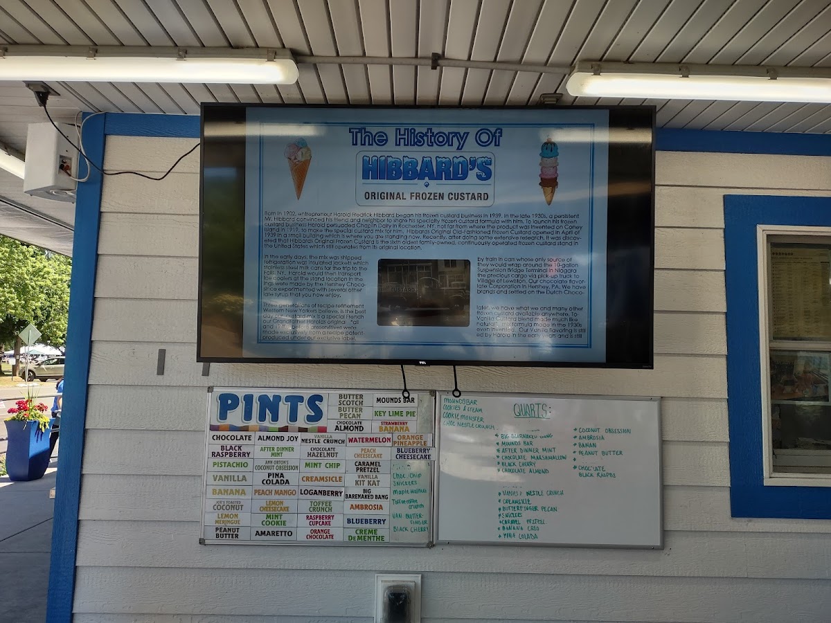 Hibbard's Custard Photo Menu 5