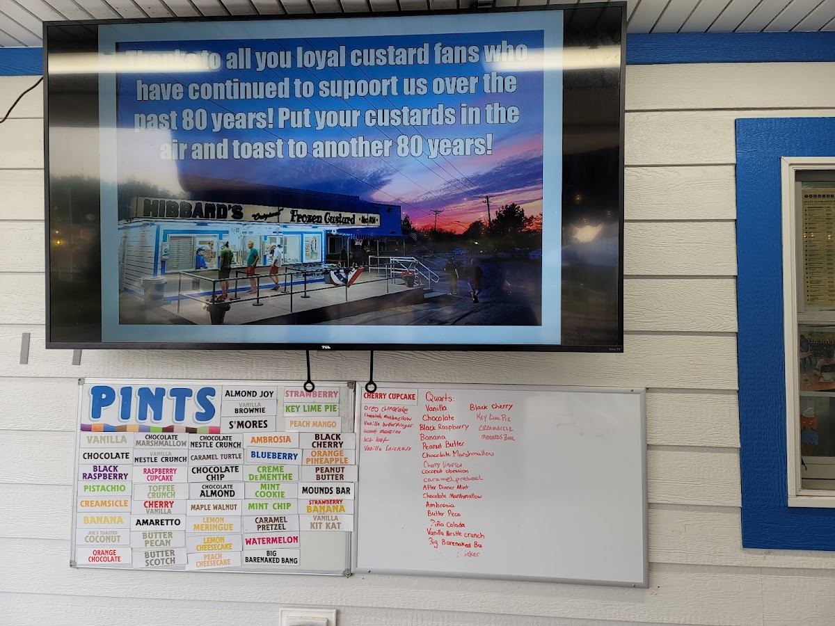 Hibbard's Custard Photo Menu 7