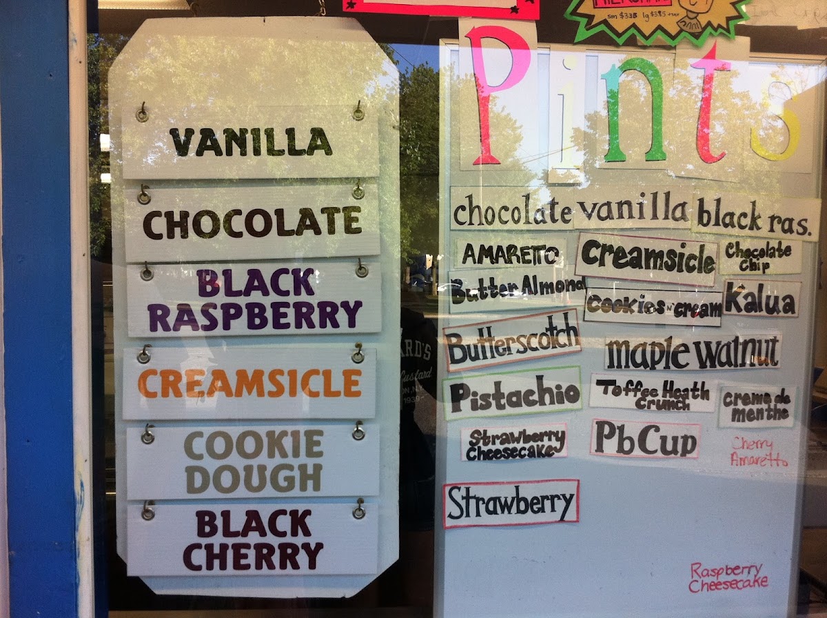 Hibbard's Custard Photo Menu 9