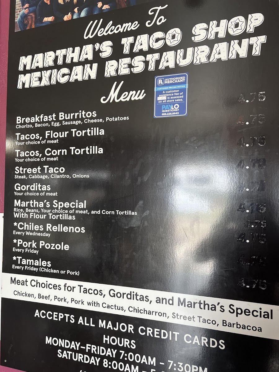 Martha's Taco Shop Mexican Restaurant Photo Menu 5
