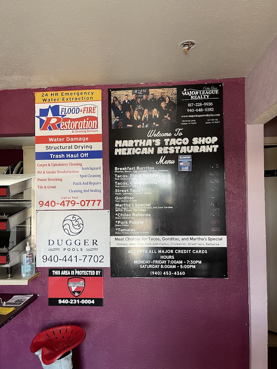 Martha's Taco Shop Mexican Restaurant Photo Menu 8