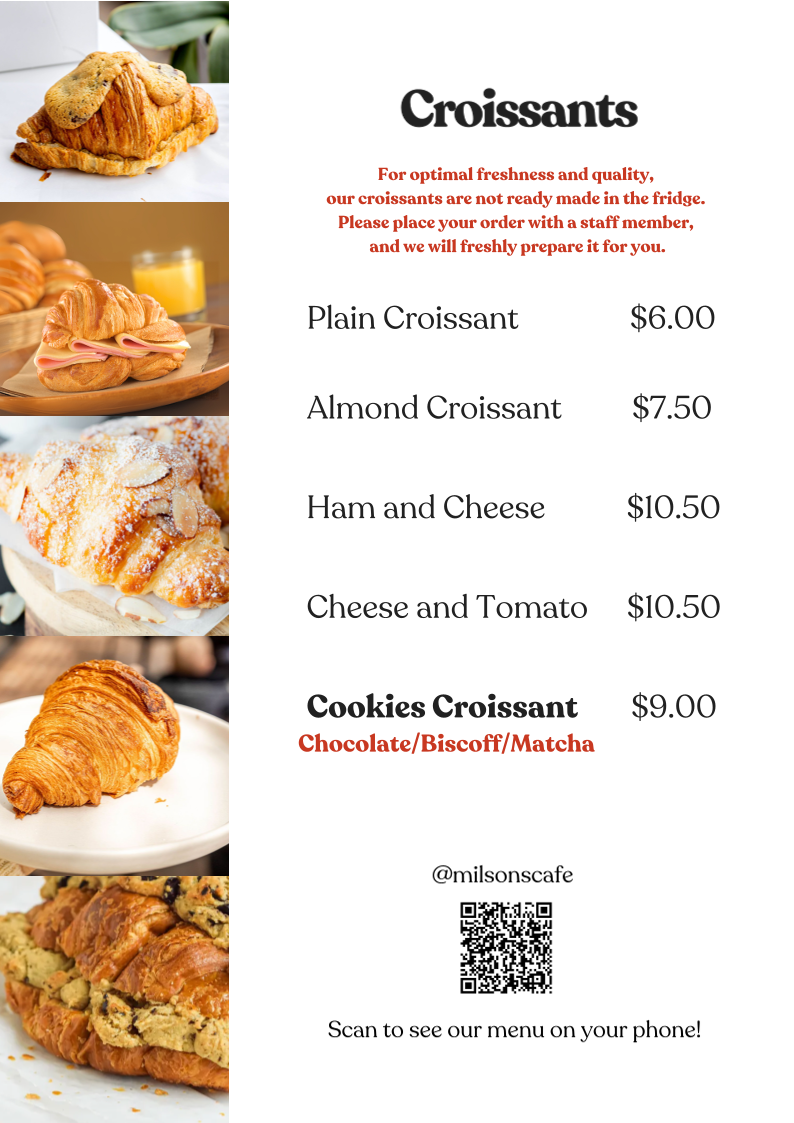Milsons Cafe Photo Menu 3
