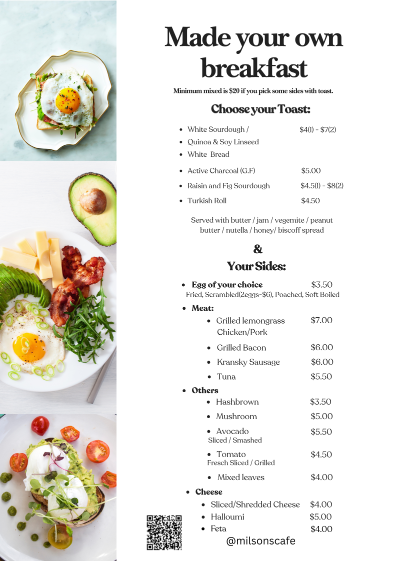 Milsons Cafe Photo Menu 4