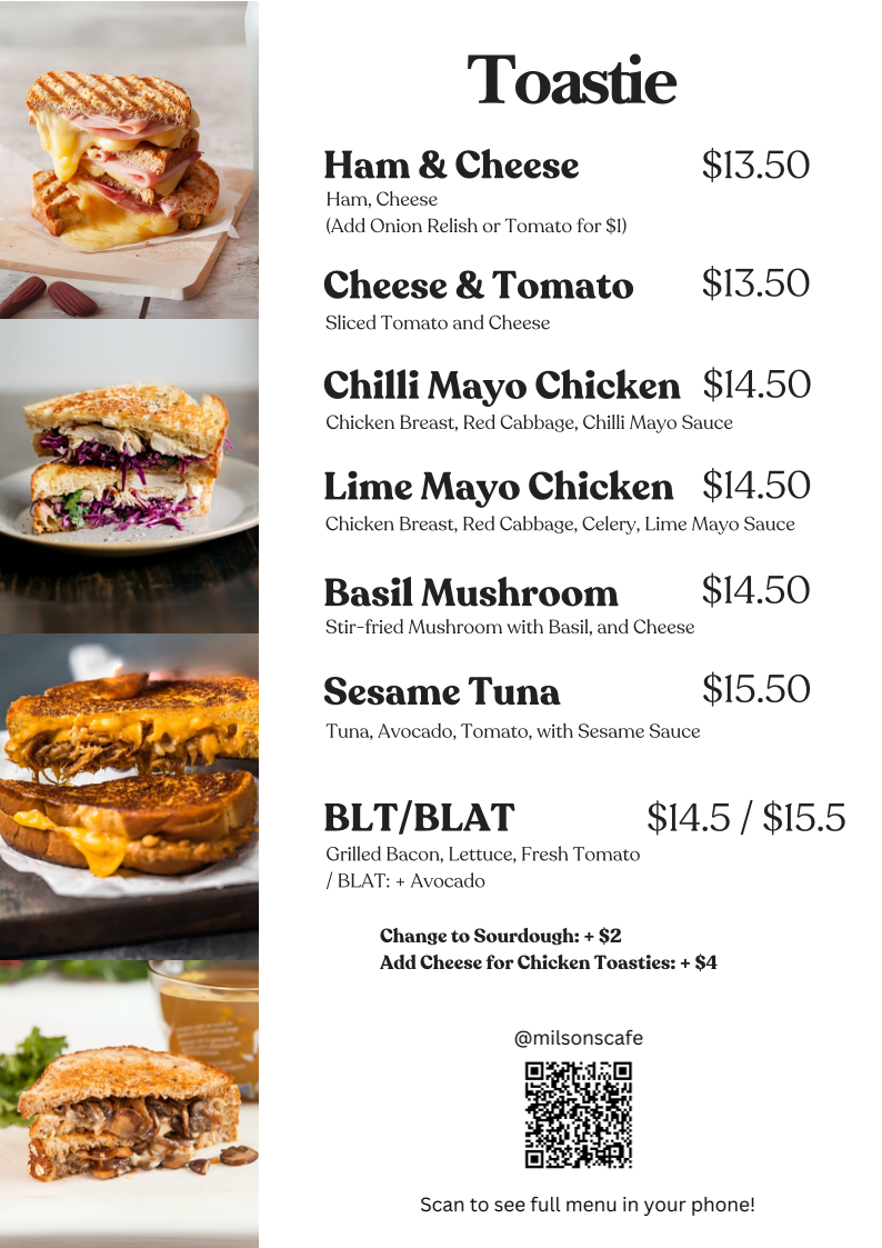 Milsons Cafe Photo Menu 5
