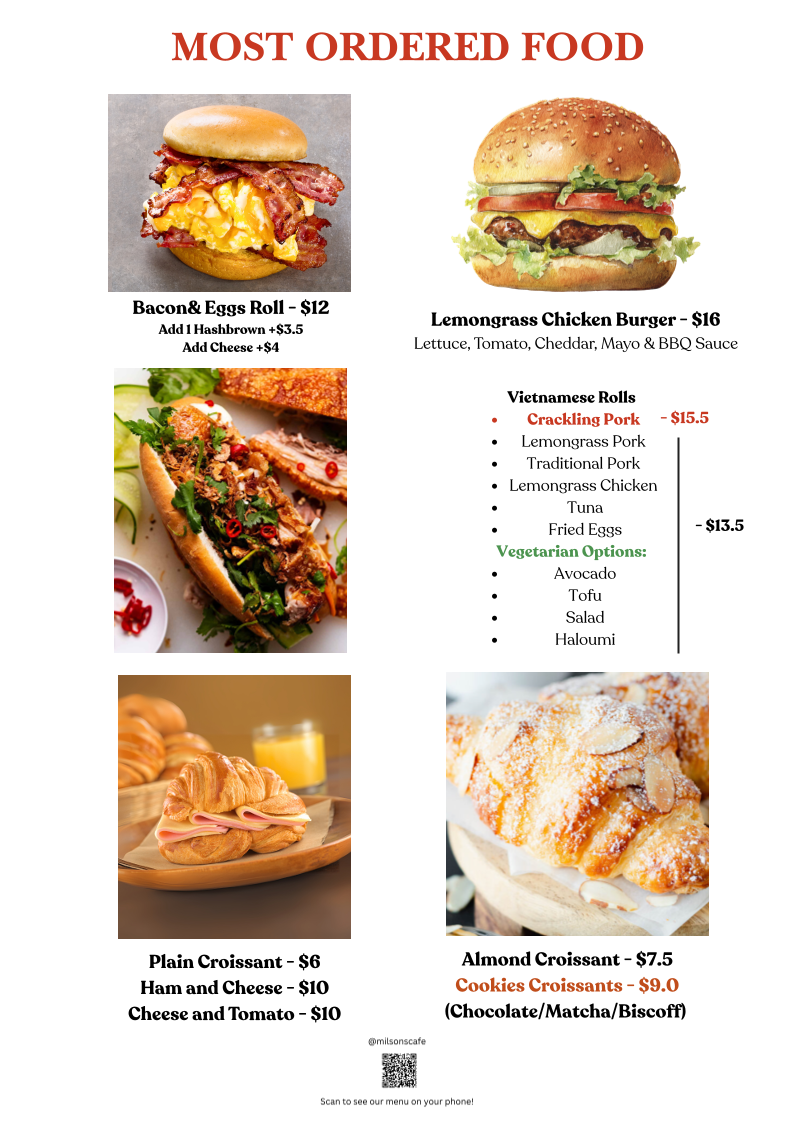 Milsons Cafe Photo Menu 6