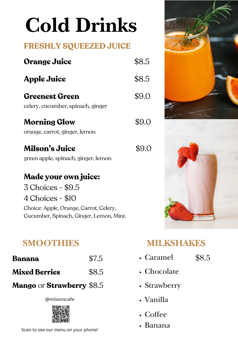 Milsons Cafe Photo Menu 7