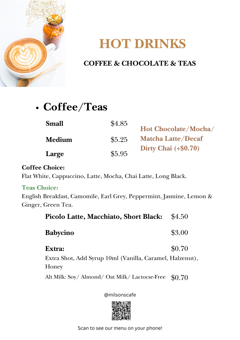 Milsons Cafe Photo Menu 9