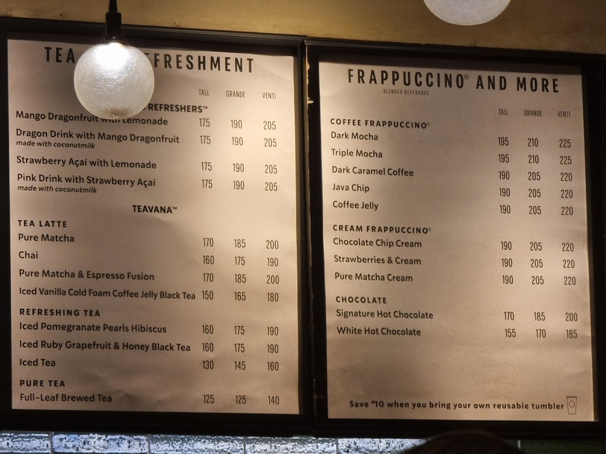 Starbucks Shangri−La Plaza Level 1 Photo Menu 2