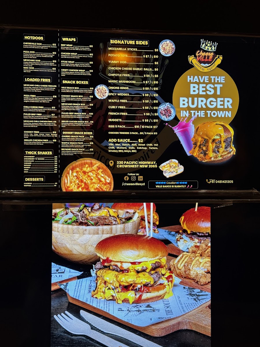 Cheeseville Photo Menu 2